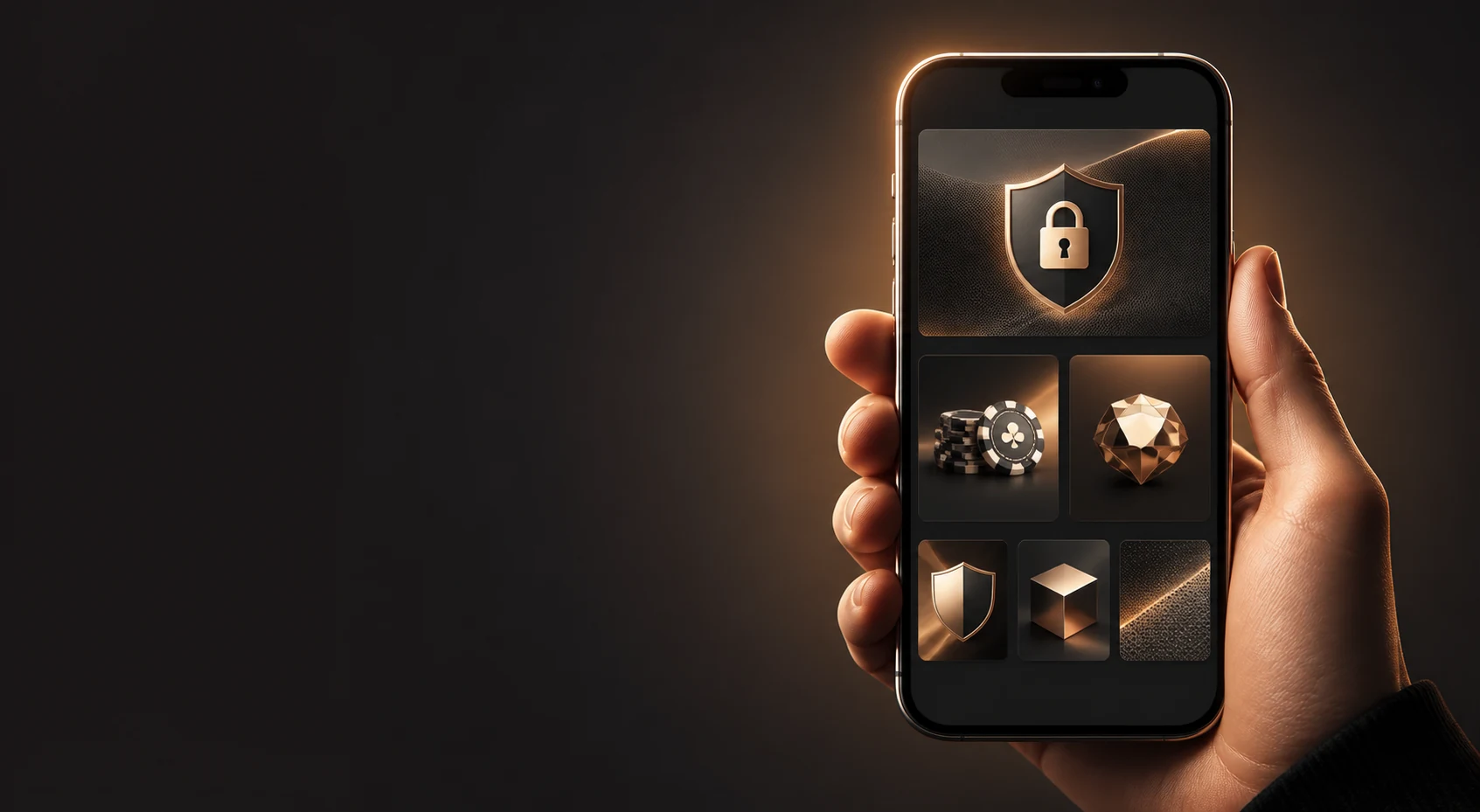 Smartphone mit Sicherheitsdarstellung