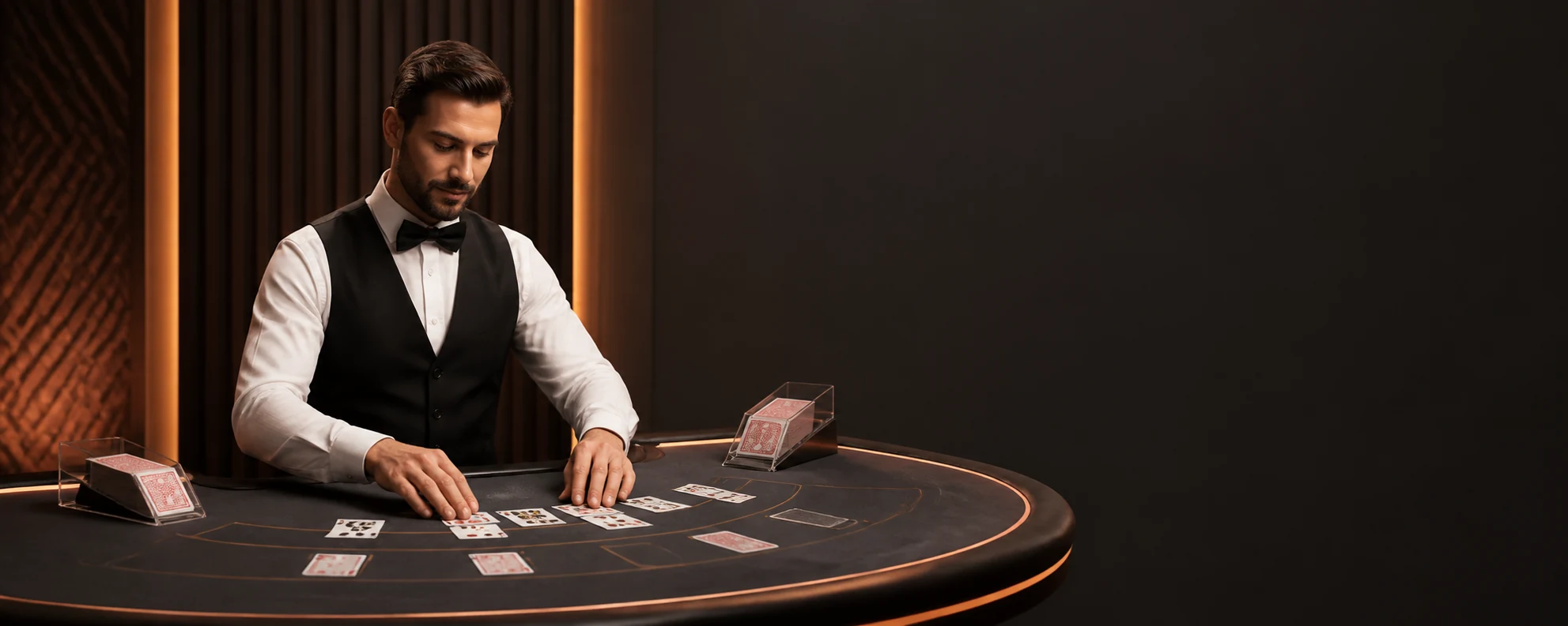 Live-Dealer am Blackjack-Tisch